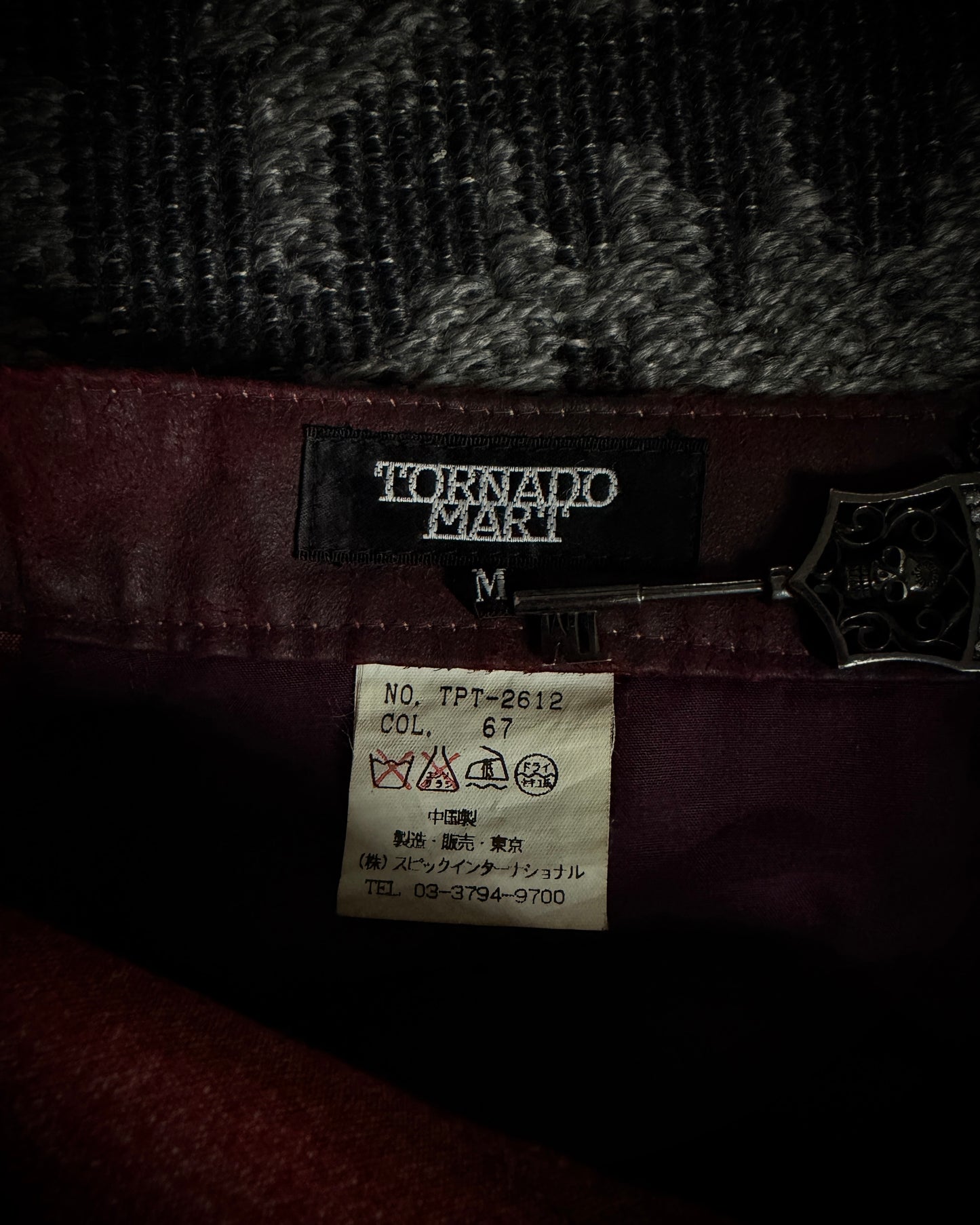 (for offer)Tornado Mart Coated Deep Red Flared Pants