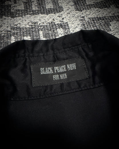 Black Peace Now Asymmetrical Lace-Up Shirt