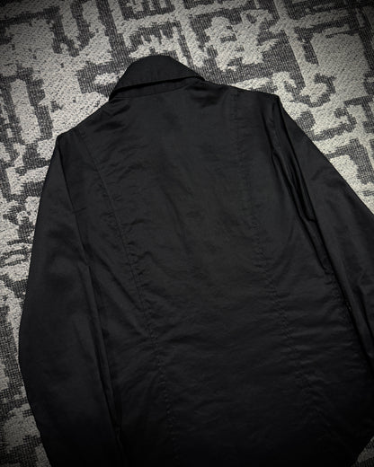 Black Peace Now Asymmetrical Lace-Up Shirt