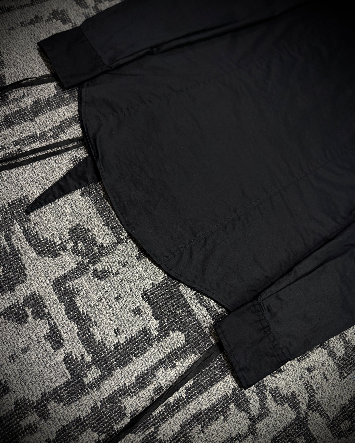 Black Peace Now Asymmetrical Lace-Up Shirt