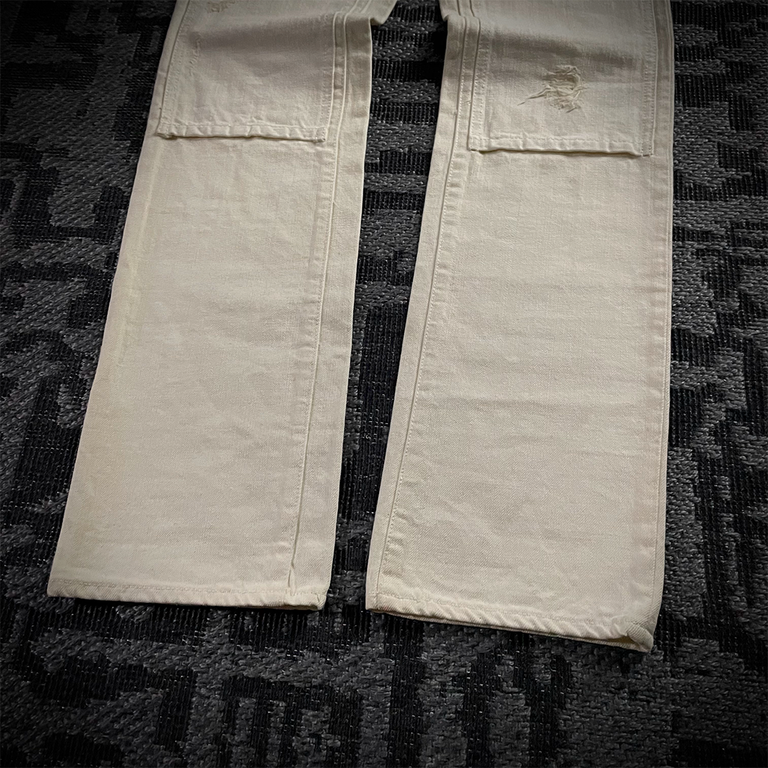 PPFM Double Waist 3D Knee Blue Floral Pants