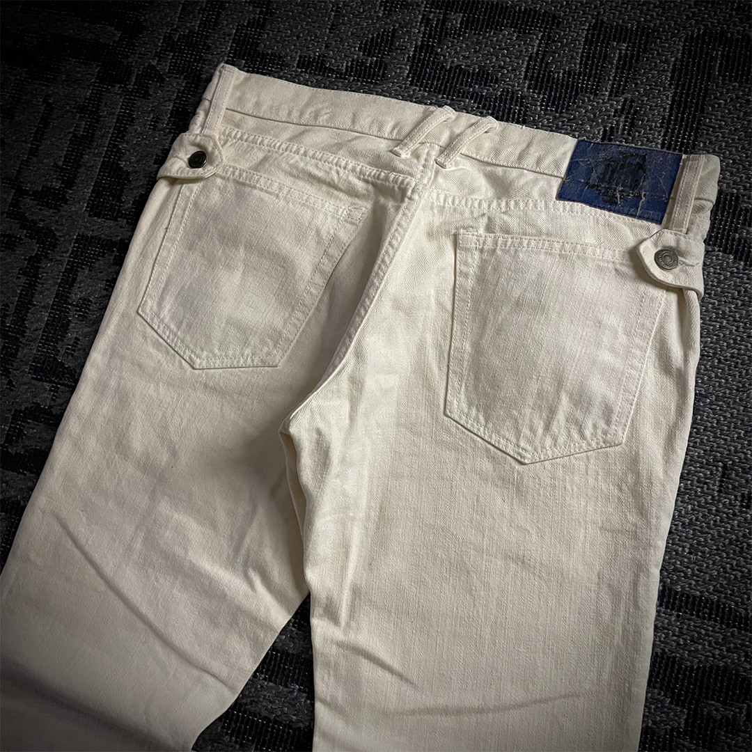 PPFM Double Waist 3D Knee Blue Floral Pants