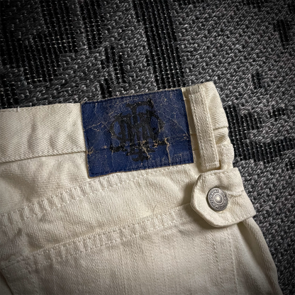 PPFM Double Waist 3D Knee Blue Floral Pants