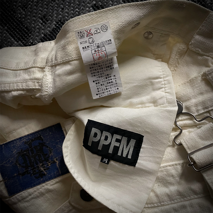 PPFM Double Waist 3D Knee Blue Floral Pants