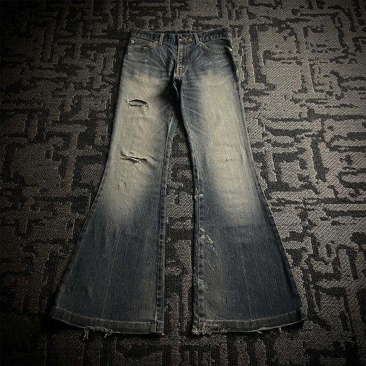 Tornado Mart Worn Out Flared Jeans
