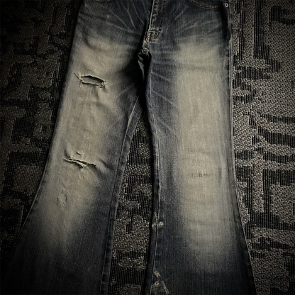 Tornado Mart Worn Out Flared Jeans