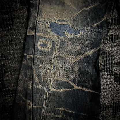 Tornado Mart Distressed Spiral Bootcut Denim