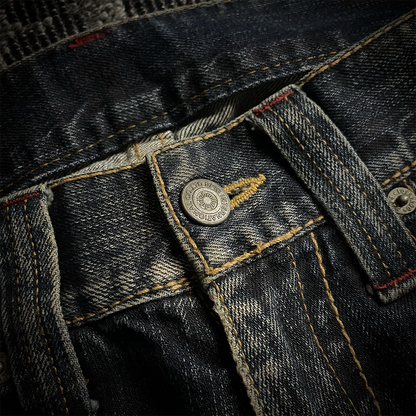 Tornado Mart Distressed Spiral Bootcut Denim