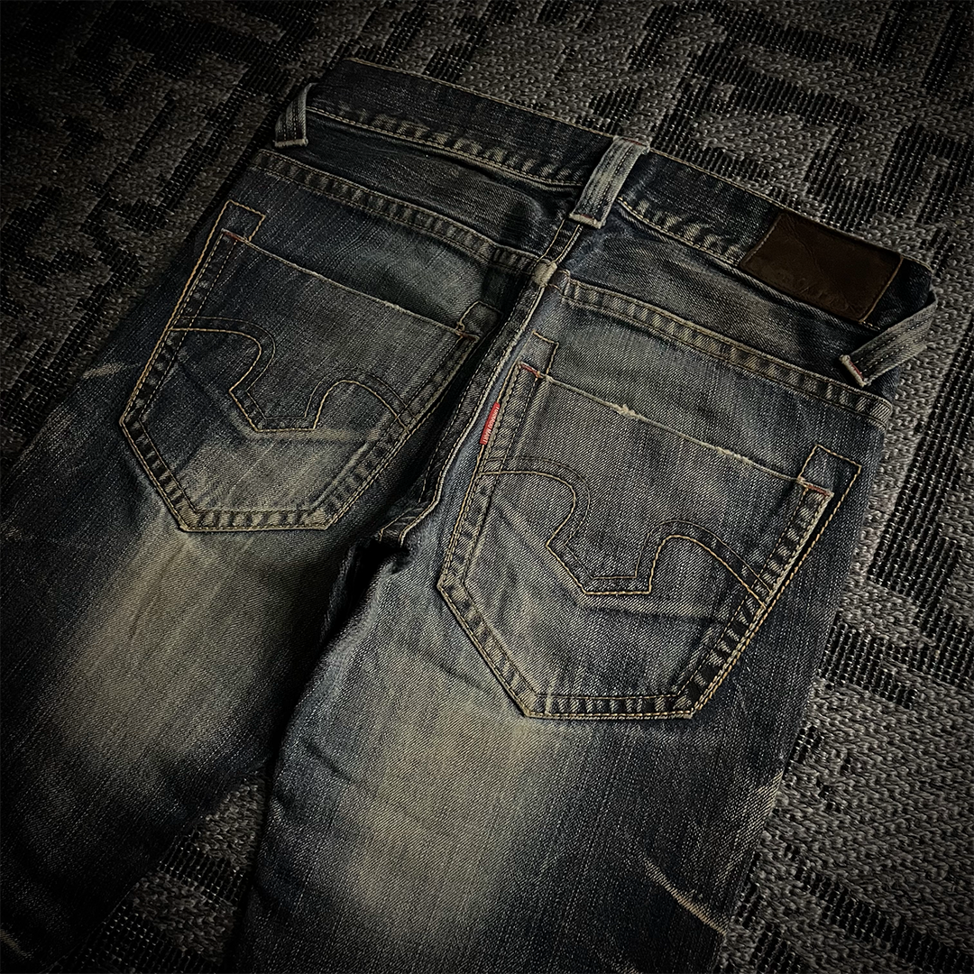 Tornado Mart Distressed Spiral Bootcut Denim