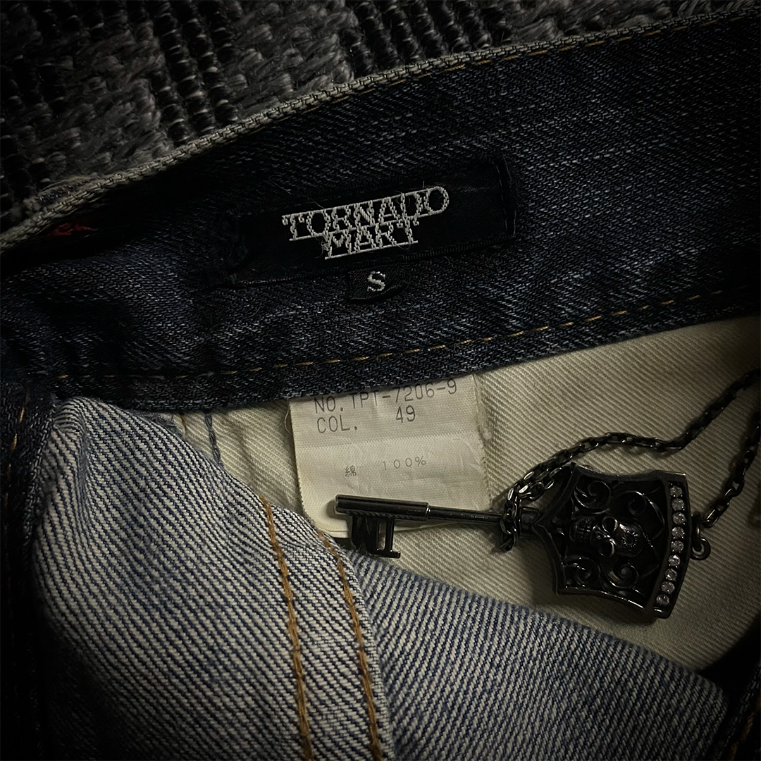 Tornado Mart Distressed Spiral Bootcut Denim