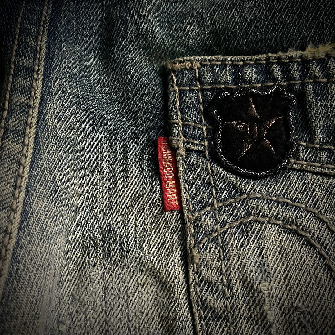 Tornado Mart Patch Work Distressed Biker Jeans