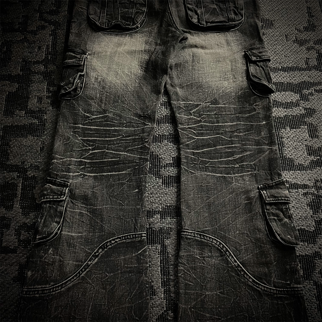 Lowbox Multi Pocket Flared Jeans