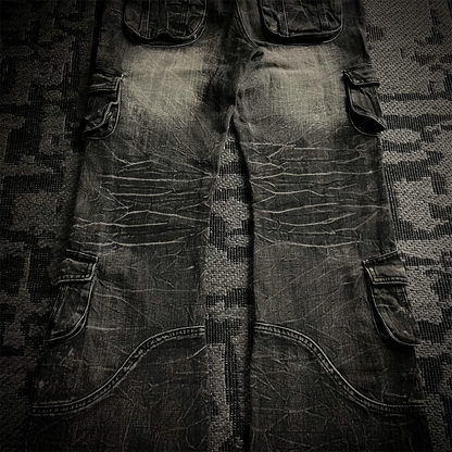 Lowbox Multi Pocket Flared Jeans