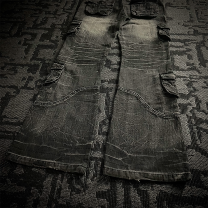 Lowbox Multi Pocket Flared Jeans