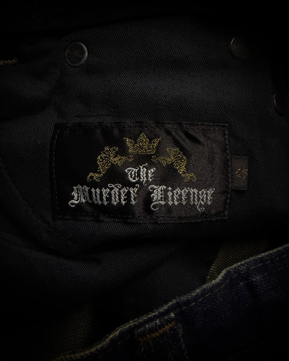 The Murder License Mud Wash Destroyed Studded Flared Jeans