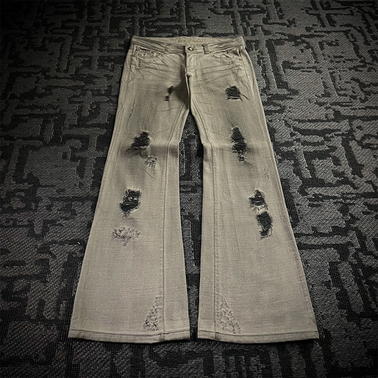 Agate label Worn Out Distressed Flared Jeans