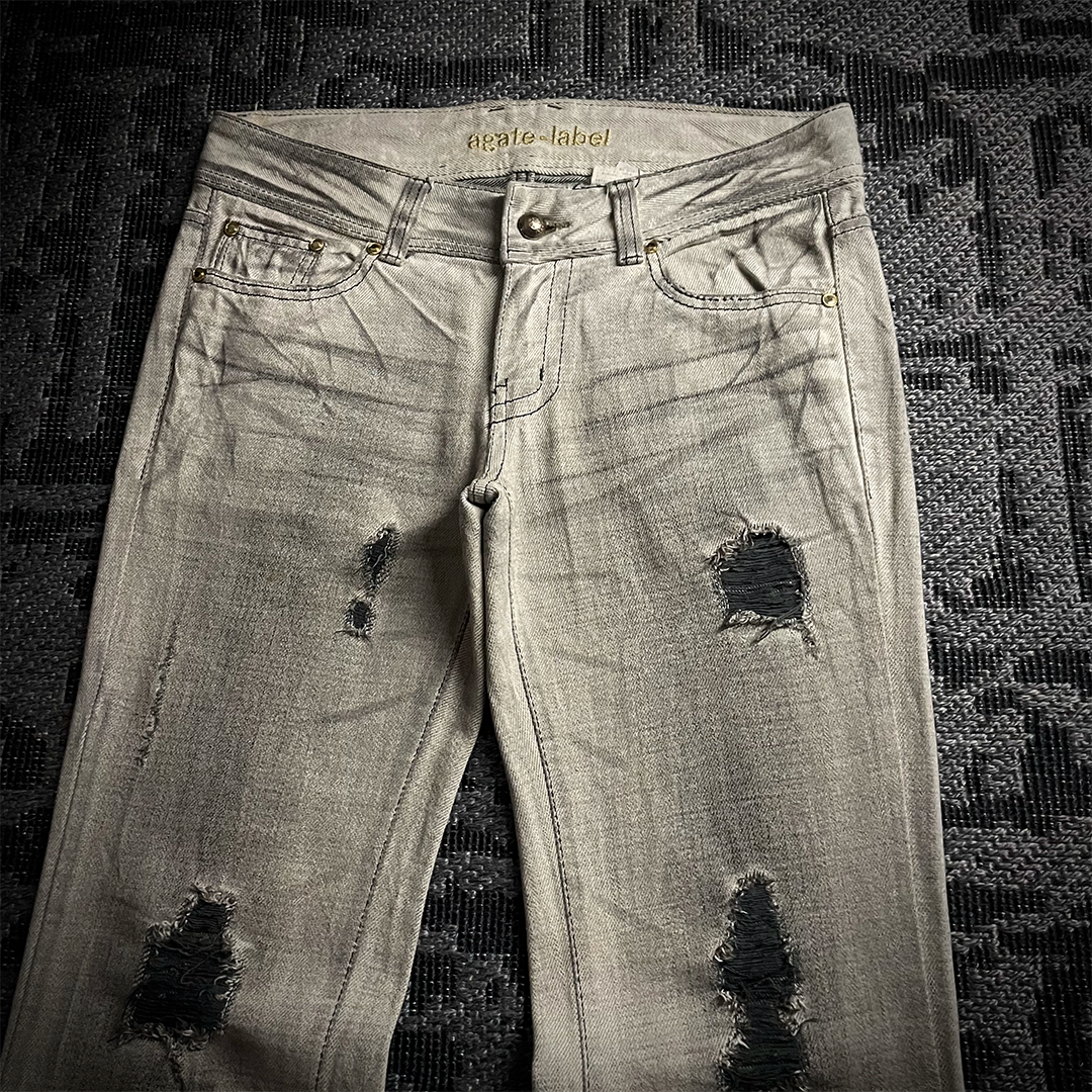 Agate label Worn Out Distressed Flared Jeans