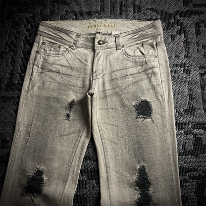Agate label Worn Out Distressed Flared Jeans
