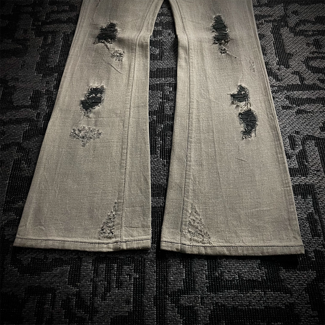 Agate label Worn Out Distressed Flared Jeans