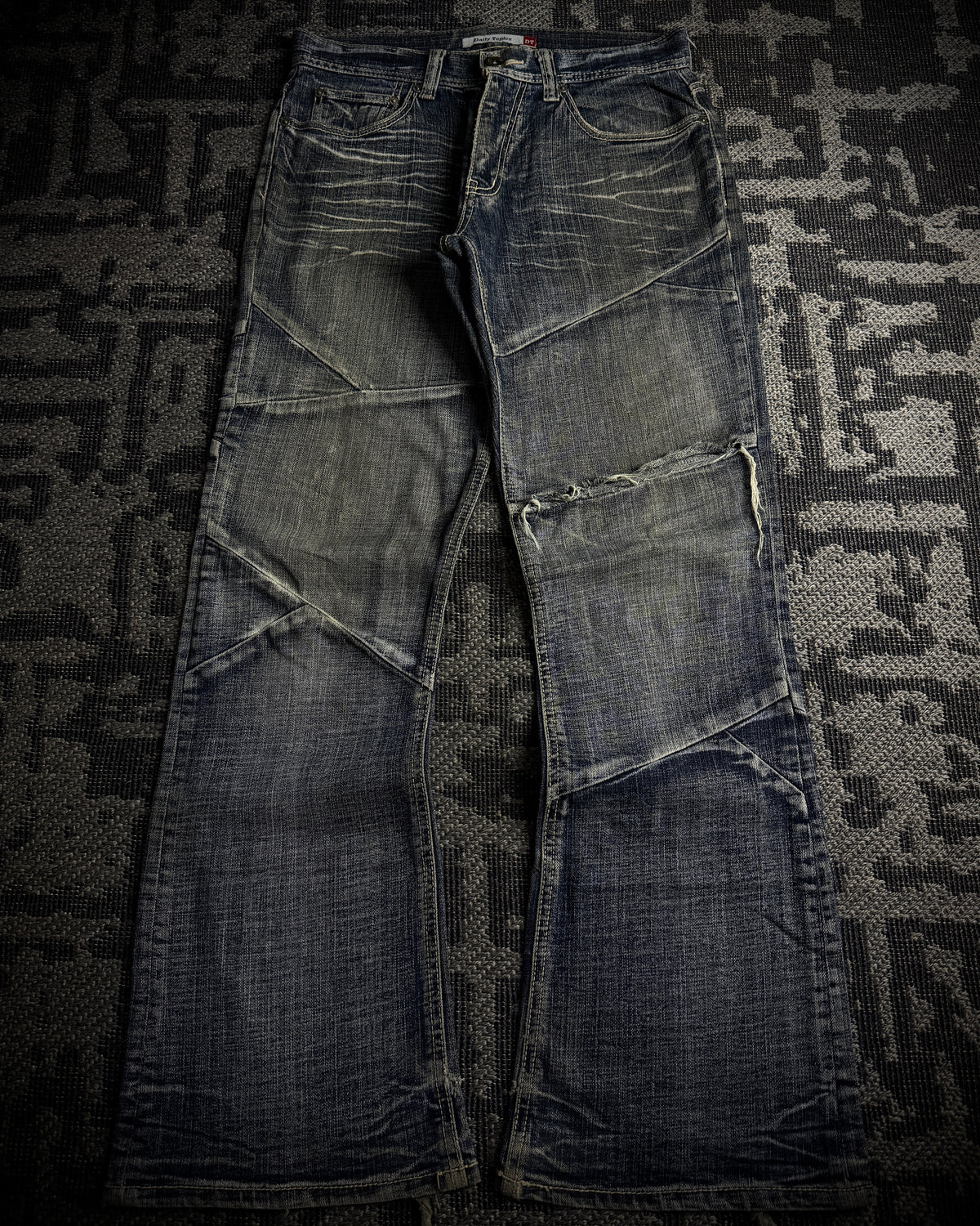 Daily Topics Panelled Distressed Flared Jeans