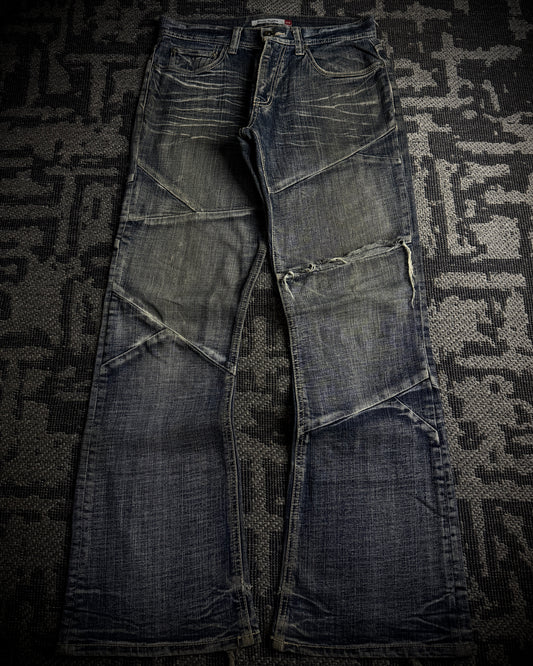 Daily Topics Panelled Distressed Flared Jeans