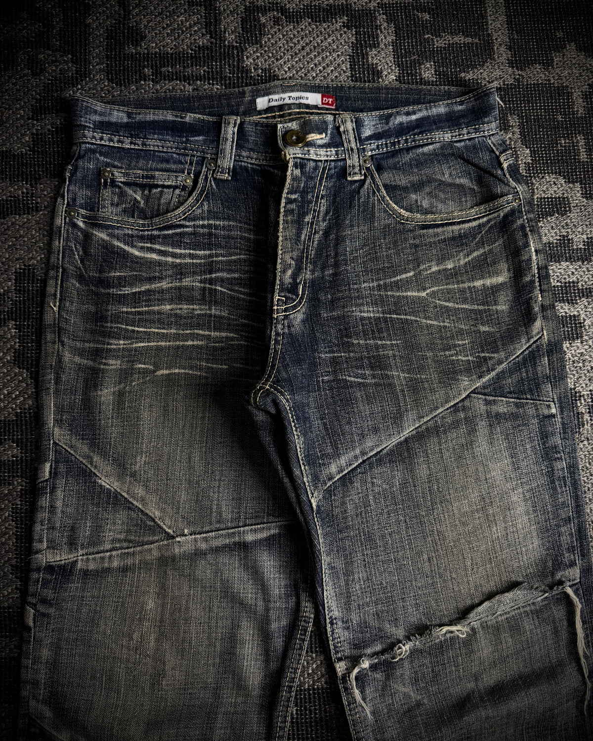 Daily Topics Panelled Distressed Flared Jeans