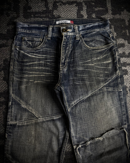 Daily Topics Panelled Distressed Flared Jeans