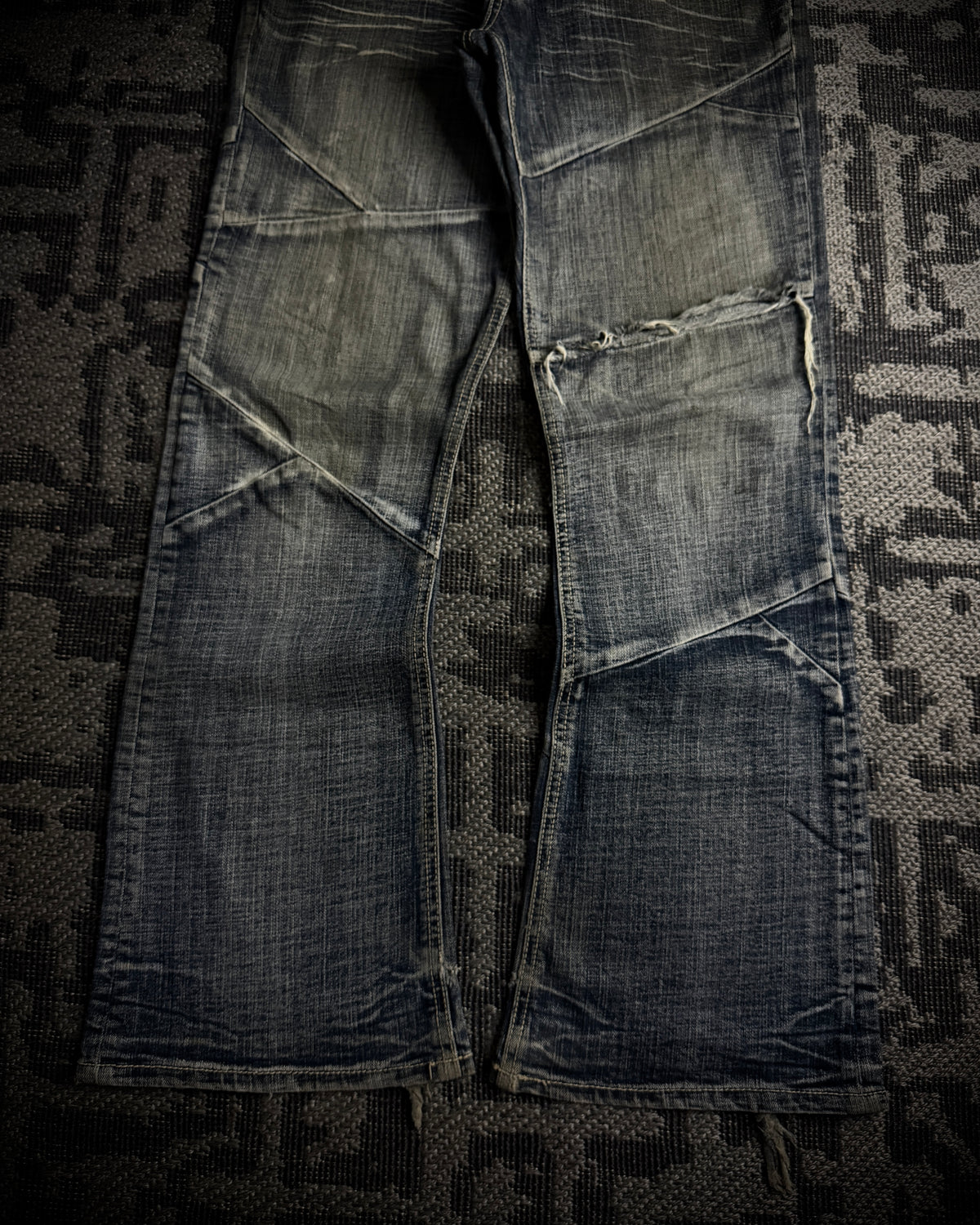 Daily Topics Panelled Distressed Flared Jeans
