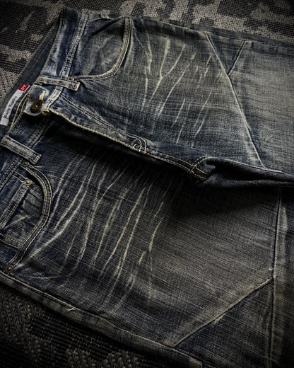 Daily Topics Panelled Distressed Flared Jeans