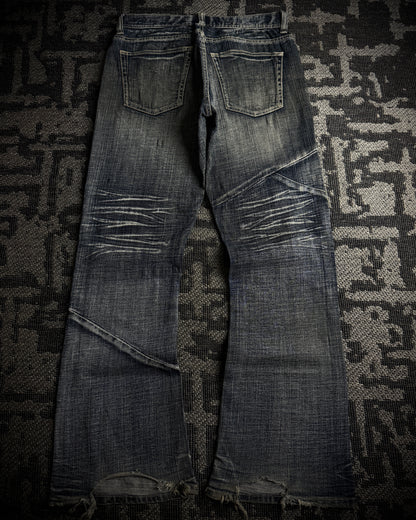 Daily Topics Panelled Distressed Flared Jeans