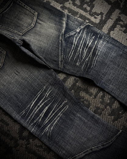 Daily Topics Panelled Distressed Flared Jeans