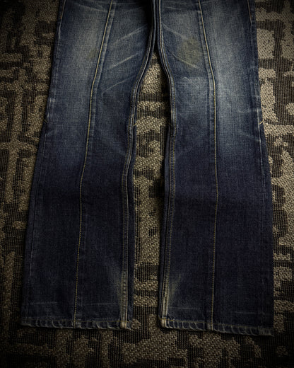 Nicole Club for Men Python Detail Boot Cut Jeans