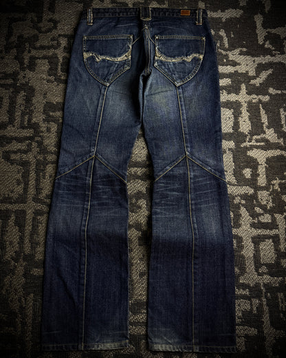 Nicole Club for Men Python Detail Boot Cut Jeans