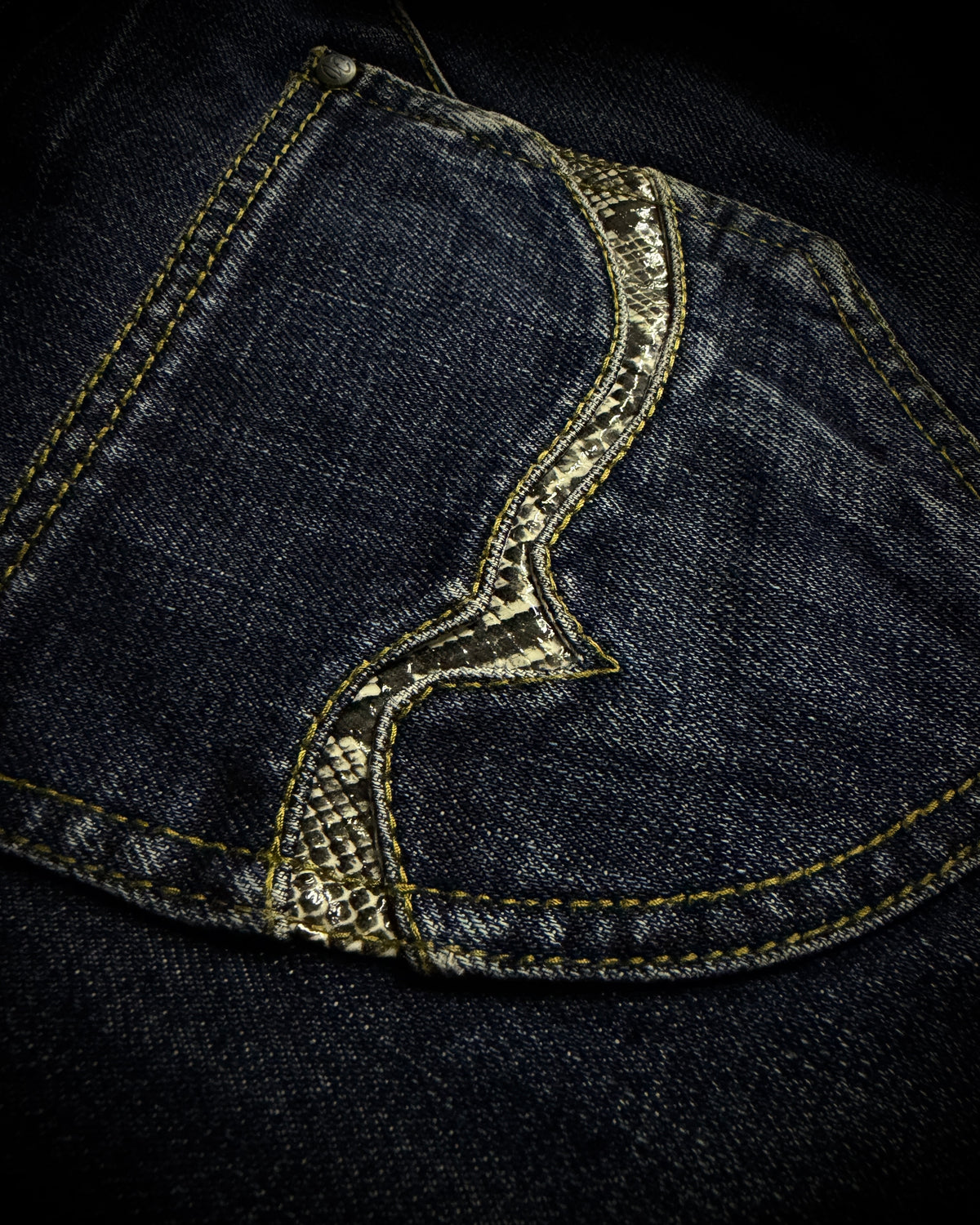 Nicole Club for Men Python Detail Boot Cut Jeans