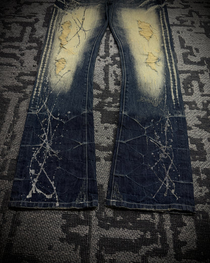 LA GATE Claw Mask Glitter Slight Flare Jeans