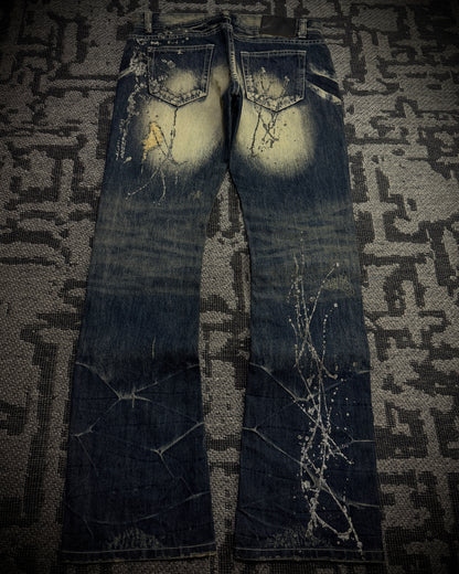 LA GATE Claw Mask Glitter Slight Flare Jeans