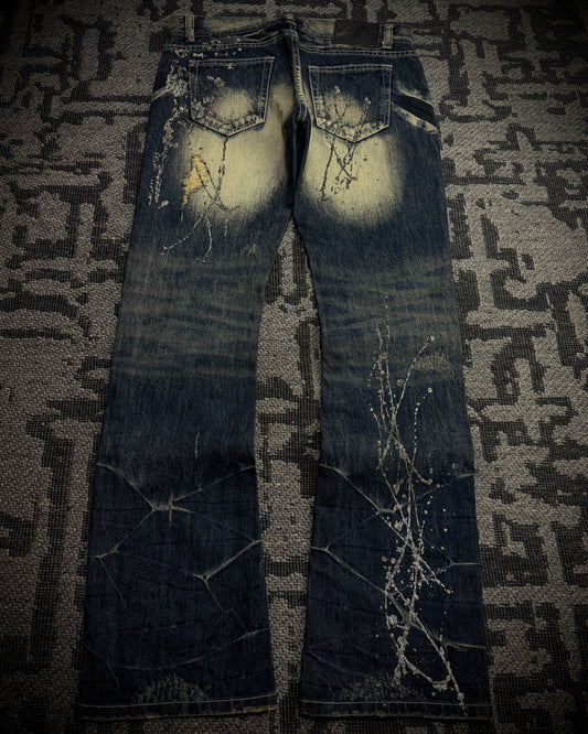 LA GATE Claw Mask Glitter Slight Flare Jeans
