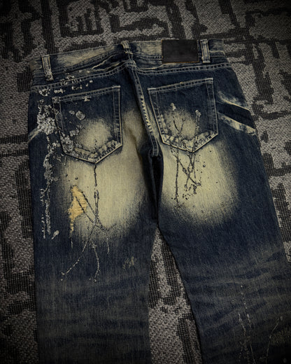 LA GATE Claw Mask Glitter Slight Flare Jeans