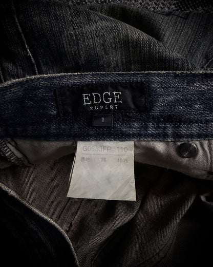 Edge Rupert Text Print Panel Straight Jeans