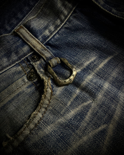 Jackrose Faded Destroyed Boot Cut Jeans