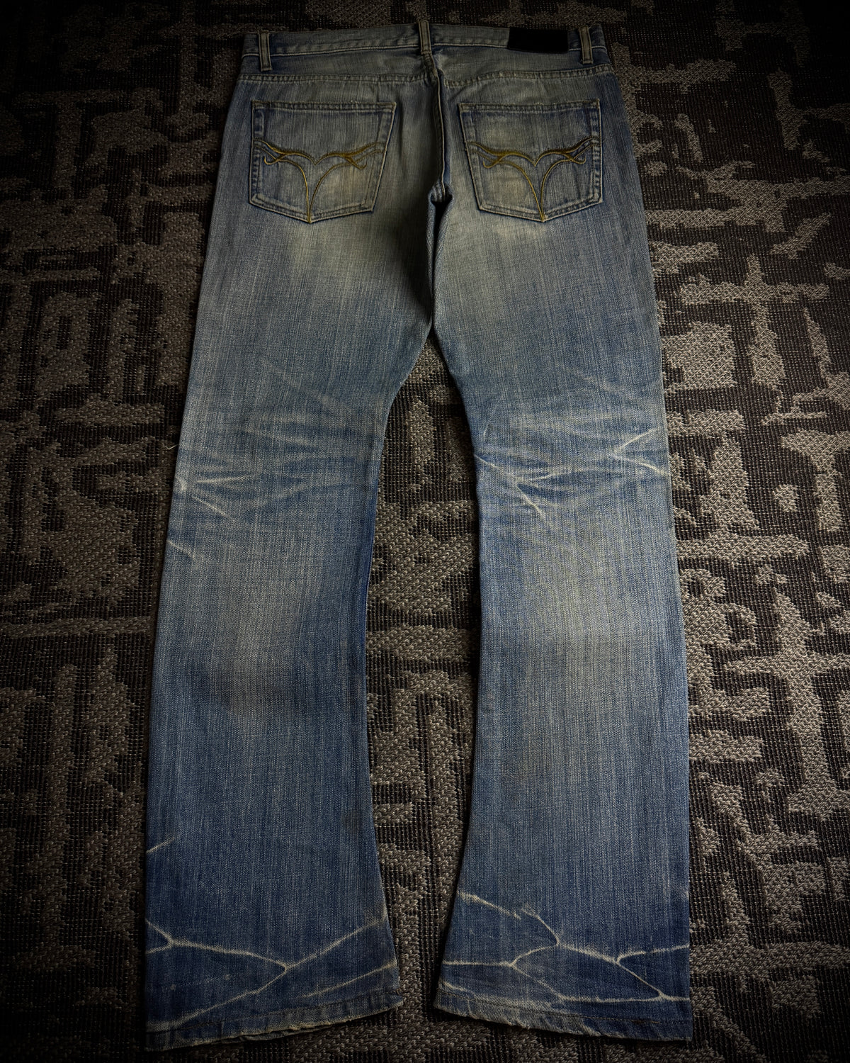 Jackrose Faded Destroyed Boot Cut Jeans