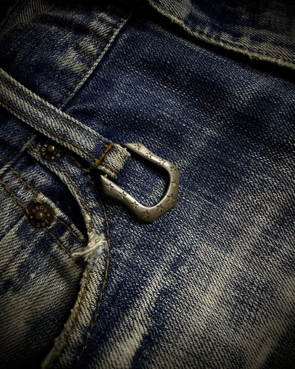 Jackrose Faded Distressed Boot Cut Jeans