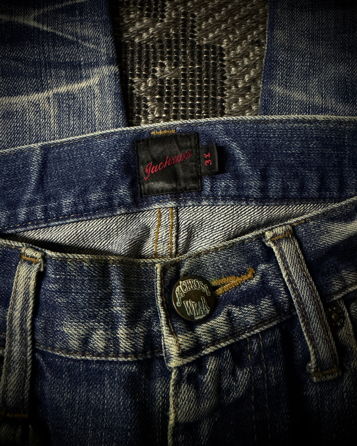 Jackrose Faded Distressed Boot Cut Jeans