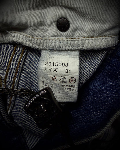 Jackrose Faded Distressed Boot Cut Jeans