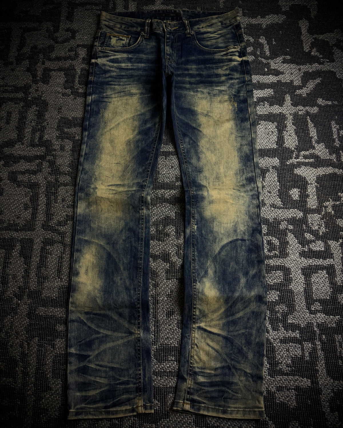 In the Attic Heavy Faded Slim Straight Jeans