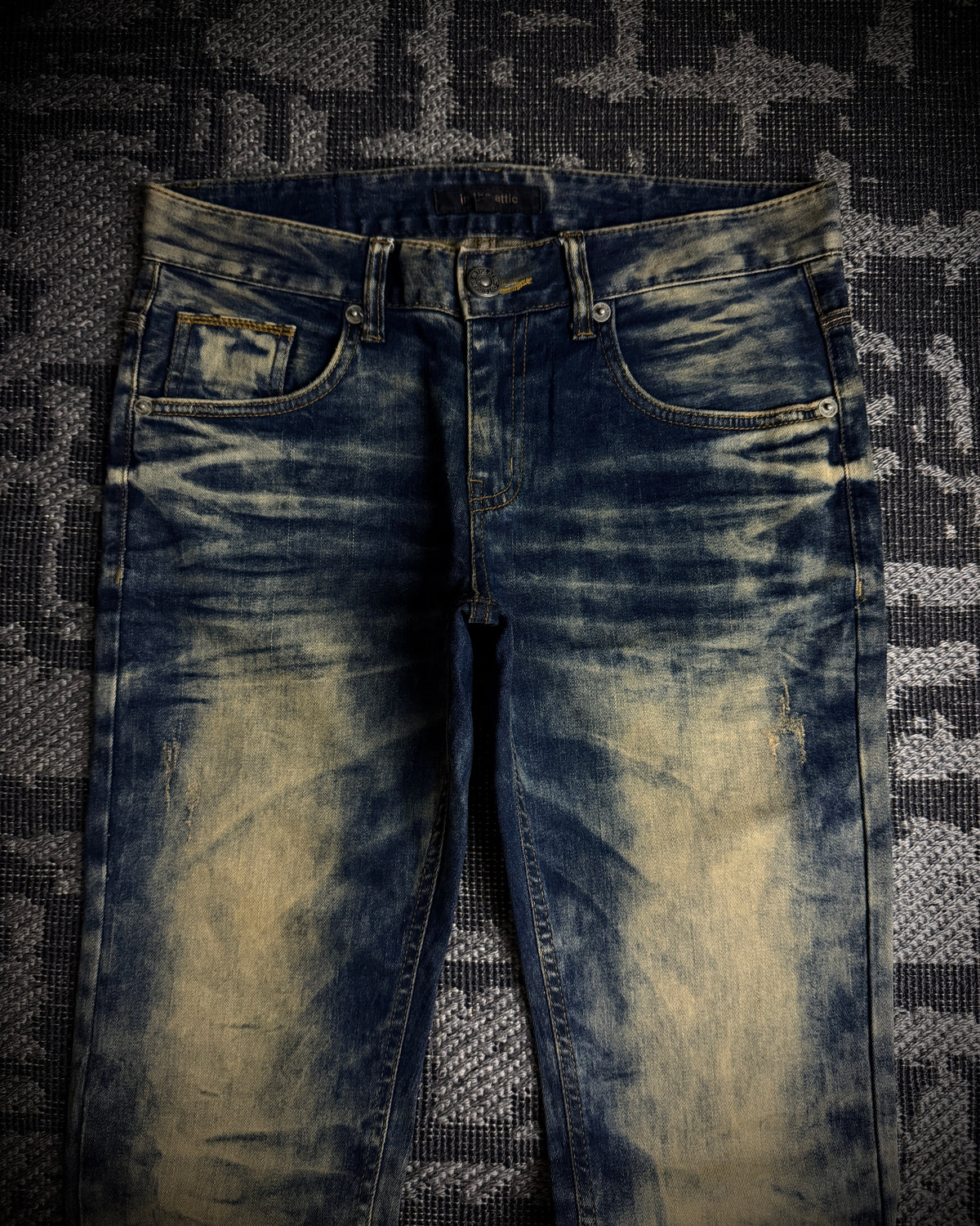 In the Attic Heavy Faded Slim Straight Jeans