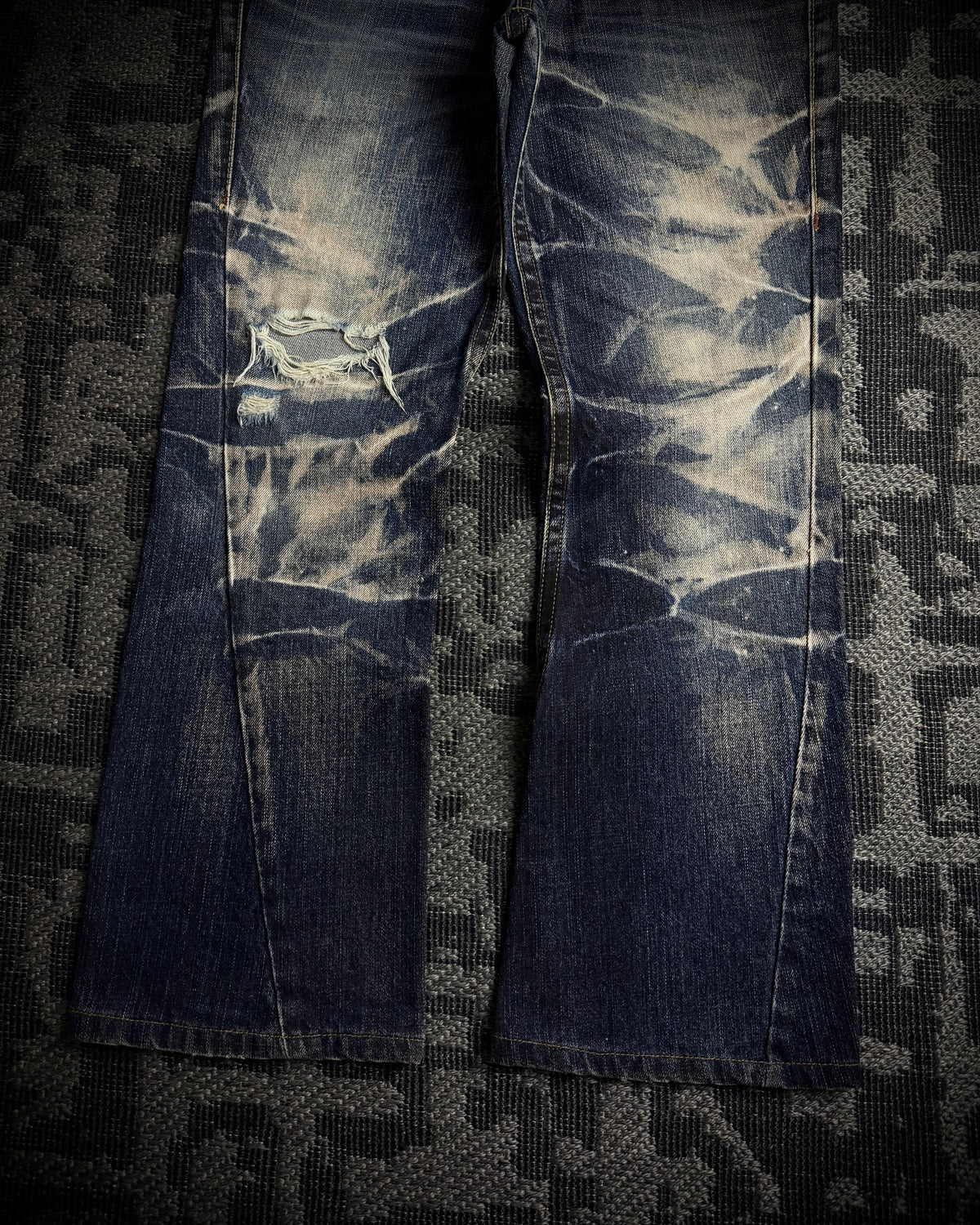 Tornado Mart Faded Distressed Boot Cut Jeans