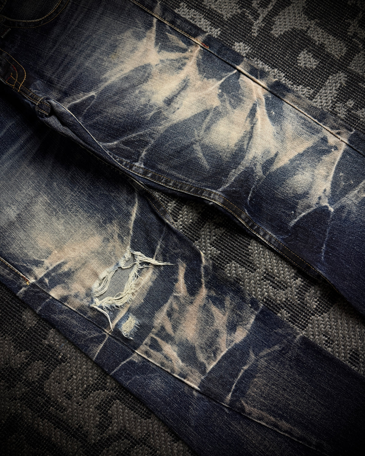Tornado Mart Faded Distressed Boot Cut Jeans