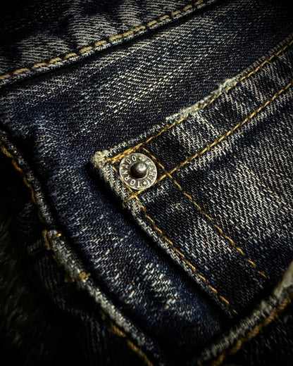 Tornado Mart Faded Distressed Boot Cut Jeans