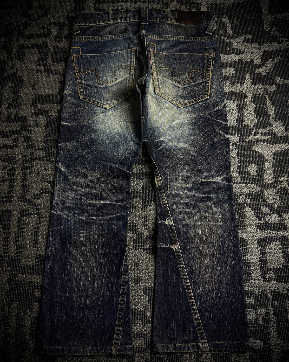 Tornado Mart Faded Distressed Boot Cut Jeans